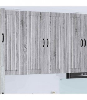 vidaXL Wall Cabinet LUCCA Grey Sonoma 80 x 31 x 100 cm Engineered Wood — Model: 1x wall cabinet (2 doors)