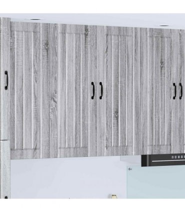 vidaXL Wall Cabinet LUCCA Grey Sonoma 80 x 31 x 100 cm Engineered Wood — Model: 1x wall cabinet (2 doors)