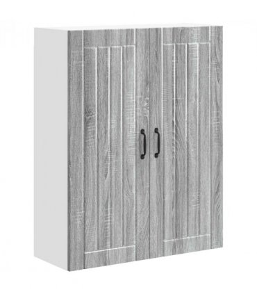 vidaXL Wall Cabinet LUCCA Grey Sonoma 80 x 31 x 100 cm Engineered Wood — Model: 1x wall cabinet (2 doors)