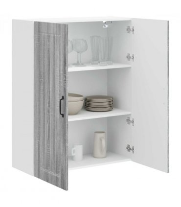vidaXL Wall Cabinet LUCCA Grey Sonoma 80 x 31 x 100 cm Engineered Wood — Model: 1x wall cabinet (2 doors)