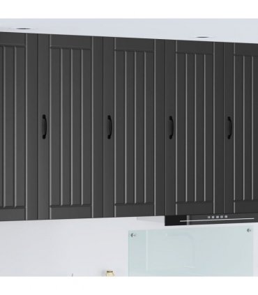 vidaXL Wall Cabinet LUCCA Black 40 x 31 x 100 cm Engineered Wood — Model: 1x wall cabinet (1 door)