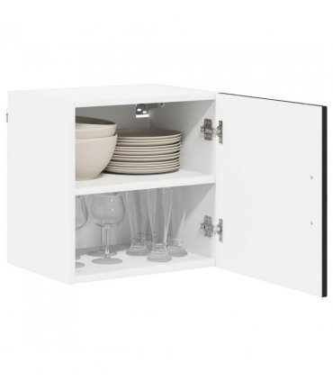 vidaXL Wall Cabinet LUCCA 2 pcs Black 40 x 31 x 40 cm Engineered Wood — Model: 2x wall cabinet (1 door)