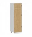 vidaXL Kitchen Cupboard Lucca Artisan Oak Engineered Wood — Colour: concrete grey, Size: 60 x 57 x 207 cm, Model: 1x cupboard