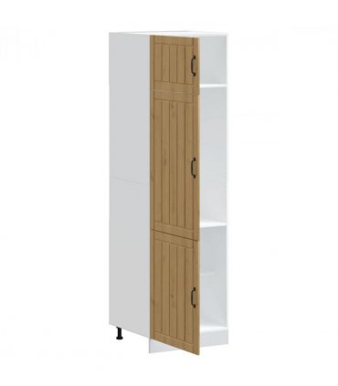 vidaXL Kitchen Cupboard Lucca Artisan Oak Engineered Wood — Colour: concrete grey, Size: 60 x 57 x 207 cm, Model: 1x cupboard