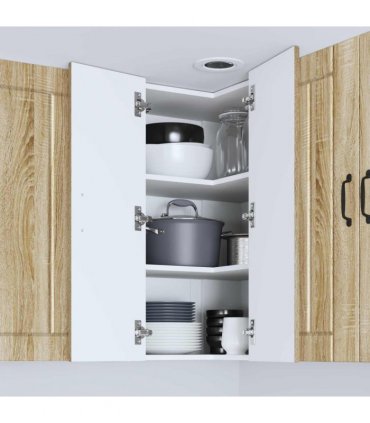 vidaXL Wall Corner Cabinet LUCCA Sonoma Oak 57 x 57 x 80 cm — Model: 1x wall corner cabinet