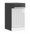 vidaXL Dishwasher Panel Lucca High Gloss White Engineered Wood — Size: 45 x 1.5 x 67 cm, Model: 1x dishwasher panel