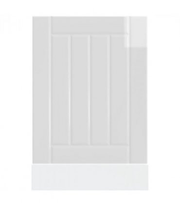 vidaXL Dishwasher Panel Lucca High Gloss White Engineered Wood — Size: 45 x 1.5 x 67 cm, Model: 1x dishwasher panel