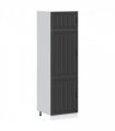 vidaXL Kitchen Cupboard Lucca Black Engineered Wood — Size: 60 x 57 x 207 cm, Model: 1x cupboard