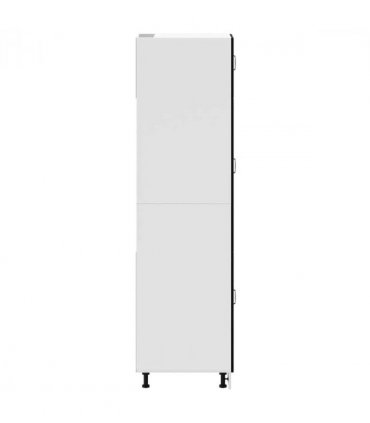 vidaXL Kitchen Cupboard Lucca Black Engineered Wood — Size: 60 x 57 x 207 cm, Model: 1x cupboard