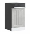 vidaXL Dishwasher Panel Lucca Concrete Grey Engineered Wood — Size: 45 x 1.5 x 67 cm, Model: 1x dishwasher panel