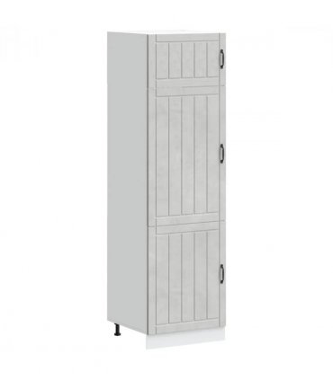 vidaXL Kitchen Cupboard Lucca Concrete Grey Engineered Wood — Size: 60 x 57 x 207 cm, Model: 1x cupboard
