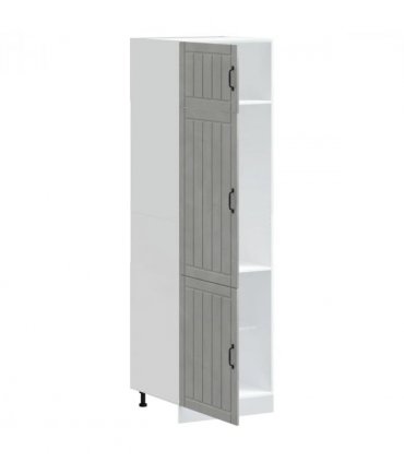 vidaXL Kitchen Cupboard Lucca Concrete Grey Engineered Wood — Size: 60 x 57 x 207 cm, Model: 1x cupboard