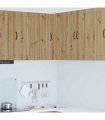 vidaXL Wall Corner Cabinet LUCCA Artisan Oak 57 x 57 x 80 cm — Model: 1x wall corner cabinet