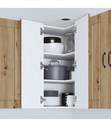 vidaXL Wall Corner Cabinet LUCCA Artisan Oak 57 x 57 x 80 cm — Model: 1x wall corner cabinet