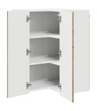 vidaXL Wall Corner Cabinet LUCCA Artisan Oak 57 x 57 x 80 cm — Model: 1x wall corner cabinet