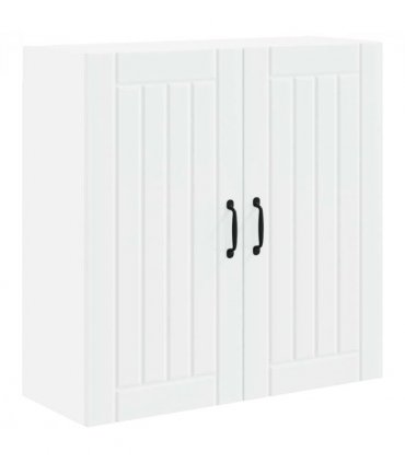vidaXL Wall Cabinet LUCCA White 80 x 31 x 80 cm Engineered Wood — Model: 1x wall cabinet (2 doors)