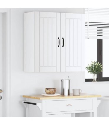 vidaXL Wall Cabinet LUCCA White 80 x 31 x 80 cm Engineered Wood — Model: 1x wall cabinet (2 doors)