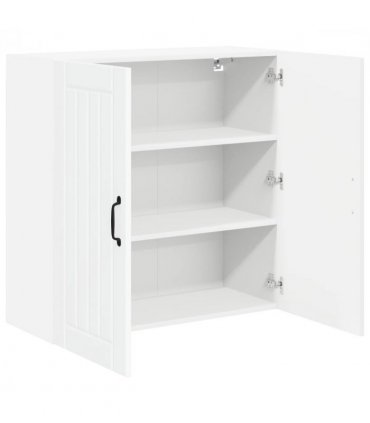 vidaXL Wall Cabinet LUCCA White 80 x 31 x 80 cm Engineered Wood — Model: 1x wall cabinet (2 doors)