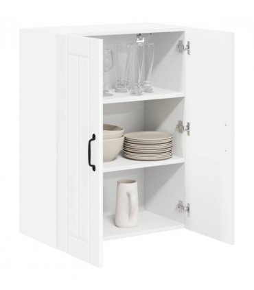 vidaXL Kitchen Cabinet White 60 x 31 x 80 cm Engineered Wood — Model: 1x wall glass cabinet (2 doors)