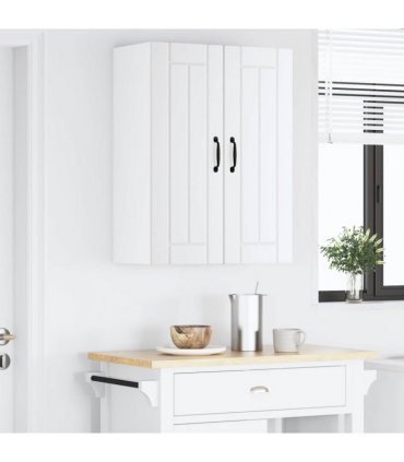vidaXL Kitchen Cabinet White 60 x 31 x 80 cm Engineered Wood — Model: 1x wall glass cabinet (2 doors)