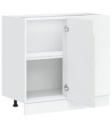 vidaXL Kitchen Base Cabinet "Lucca" H — Colour: concrete grey, Size: 86 x 46 x 81.5 cm, Model: 1x corner bottom cabinet (1 door)