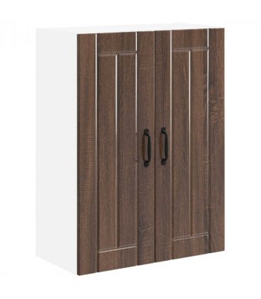 vidaXL Kitchen Cabinet Brown Oak 60 x 31 x 80 cm Engineered Wood — Model: 1x wall glass cabinet (2 doors)