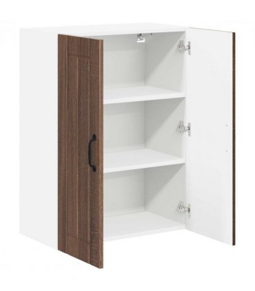 vidaXL Kitchen Cabinet Brown Oak 60 x 31 x 80 cm Engineered Wood — Model: 1x wall glass cabinet (2 doors)