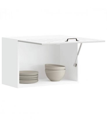 vidaXL Kitchen Wall Cabinet Lucca White Engineered Wood — Size: 60 x 31 x 40 cm, Model: 1x wall cabinet (1 flap door)