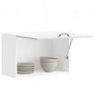 vidaXL Kitchen Wall Cabinet Lucca White Engineered Wood — Size: 60 x 31 x 40 cm, Model: 1x wall cabinet (1 flap door)