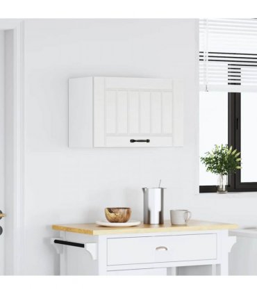 vidaXL Kitchen Wall Cabinet Lucca White Engineered Wood — Size: 60 x 31 x 40 cm, Model: 1x wall cabinet (1 flap door)