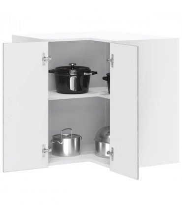 vidaXL Kitchen Wall Corner Cabinet Lucca Grey Sono — Colour: concrete grey, Size: 57 x 57 x 60 cm, Model: 1x wall corner cabinet
