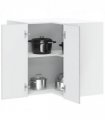 vidaXL Kitchen Wall Corner Cabinet Lucca Grey Sono — Colour: concrete grey, Size: 57 x 57 x 60 cm, Model: 1x wall corner cabinet