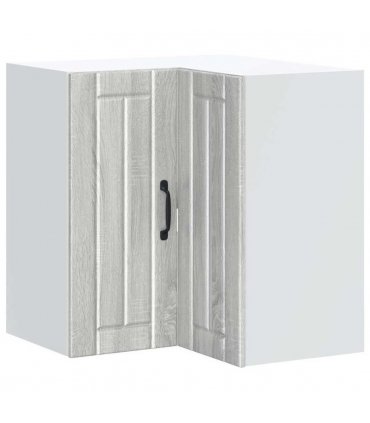 vidaXL Kitchen Wall Corner Cabinet Lucca Grey Sono — Colour: concrete grey, Size: 57 x 57 x 60 cm, Model: 1x wall corner cabinet