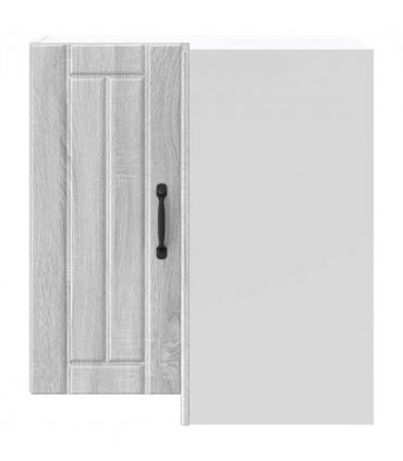vidaXL Kitchen Wall Corner Cabinet Lucca Grey Sono — Colour: concrete grey, Size: 57 x 57 x 60 cm, Model: 1x wall corner cabinet