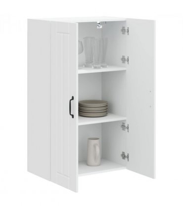 vidaXL Wall Cabinet LUCCA High Gloss White 60 x 31 x 100 cm — Model: 1x wall cabinet (2 doors)