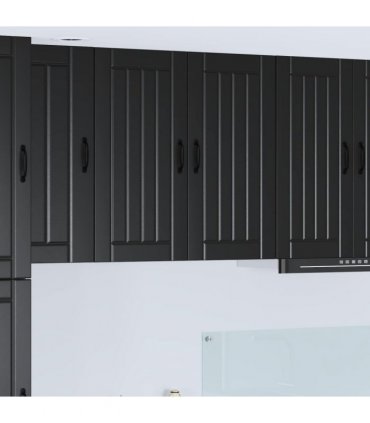 vidaXL Wall Cabinet LUCCA Black 80 x 31 x 80 cm Engineered Wood — Model: 1x wall cabinet (2 doors)