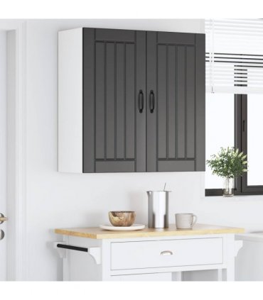 vidaXL Wall Cabinet LUCCA Black 80 x 31 x 80 cm Engineered Wood — Model: 1x wall cabinet (2 doors)