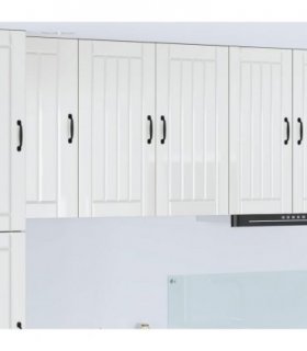 vidaXL Wall Cabinet LUCCA High Gloss White 80 x 31 x 80 cm — Model: 1x wall cabinet (2 doors)