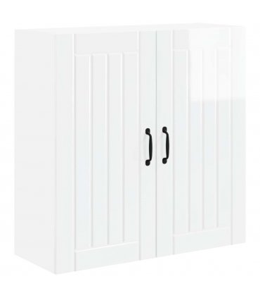 vidaXL Wall Cabinet LUCCA High Gloss White 80 x 31 x 80 cm — Model: 1x wall cabinet (2 doors)
