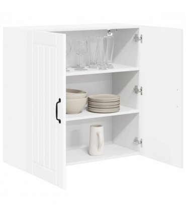 vidaXL Wall Cabinet LUCCA High Gloss White 80 x 31 x 80 cm — Model: 1x wall cabinet (2 doors)