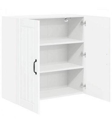 vidaXL Wall Cabinet LUCCA High Gloss White 80 x 31 x 80 cm — Model: 1x wall cabinet (2 doors)