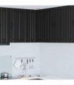 vidaXL Wall Corner Cabinet LUCCA Black 57 x 57 x 80 cm Engineered Wood — Model: 1x wall corner cabinet