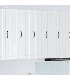 vidaXL Wall Cabinet LUCCA High Gloss White 30 x 31 x 100 cm — Model: 1x wall cabinet (1 door)