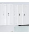 vidaXL Wall Cabinet LUCCA High Gloss White 30 x 31 x 100 cm — Model: 1x wall cabinet (1 door)