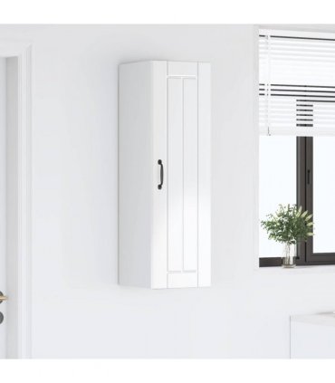 vidaXL Wall Cabinet LUCCA High Gloss White 30 x 31 x 100 cm — Model: 1x wall cabinet (1 door)