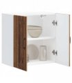 vidaXL Kitchen Wall Cabinet Lucca Old Wood Engineered Wood — Size: 60 x 31 x 60 cm, Model: 1x wall cabinet (2 doors)