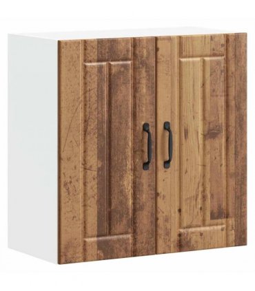 vidaXL Kitchen Wall Cabinet Lucca Old Wood Engineered Wood — Size: 60 x 31 x 60 cm, Model: 1x wall cabinet (2 doors)