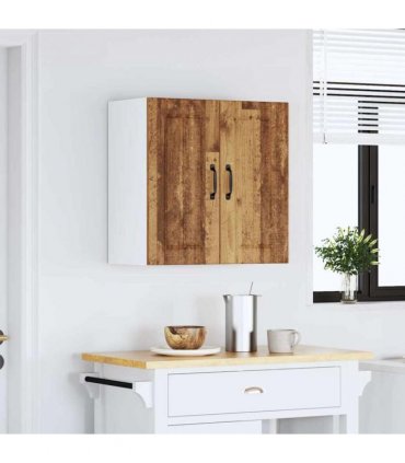 vidaXL Kitchen Wall Cabinet Lucca Old Wood Engineered Wood — Size: 60 x 31 x 60 cm, Model: 1x wall cabinet (2 doors)