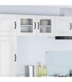 vidaXL Wall Glass Cabinet LUCCA 2 pcs High Gloss White 40 x 31 x 40 cm — Model: 2x wall glass cabinet (1 door)
