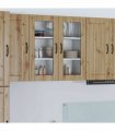vidaXL Wall Glass Cabinet LUCCA Artisan Oak 80 x 31 x 80 cm — Model: 1x wall glass cabinet (2 doors)